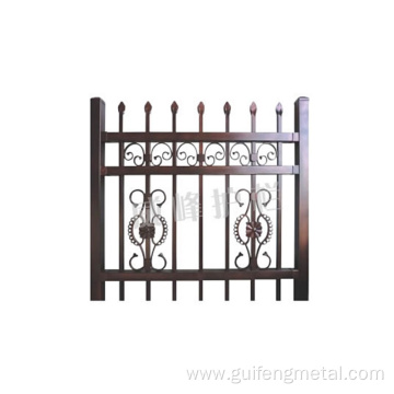 Aluminum painted gold balcony railing